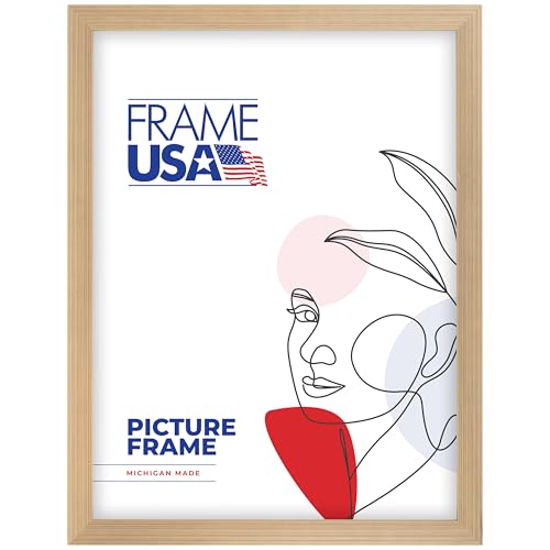 Frame USA 23x35 Picture Frame Brown Timber Series Wall Hanging Frame with High Clarity Plexiglass