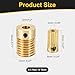 uxcell Worm Gear Set 10T 0.5 Module 10:1 Reduction Rate, Right Rotation Drive Gear Box Wheel Reduce Transmission Part (Brass Gear-2mm Bore, Brass Rod 5mm Bore)
