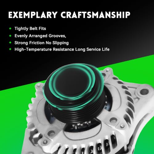 Image of 11775N Alternator Compatible with 2014-2017 Honda Odyssey 3.5L V6, High Output 12V 130Amp, Replace OE#31100-RV0-A11, 400-52718R, 11175