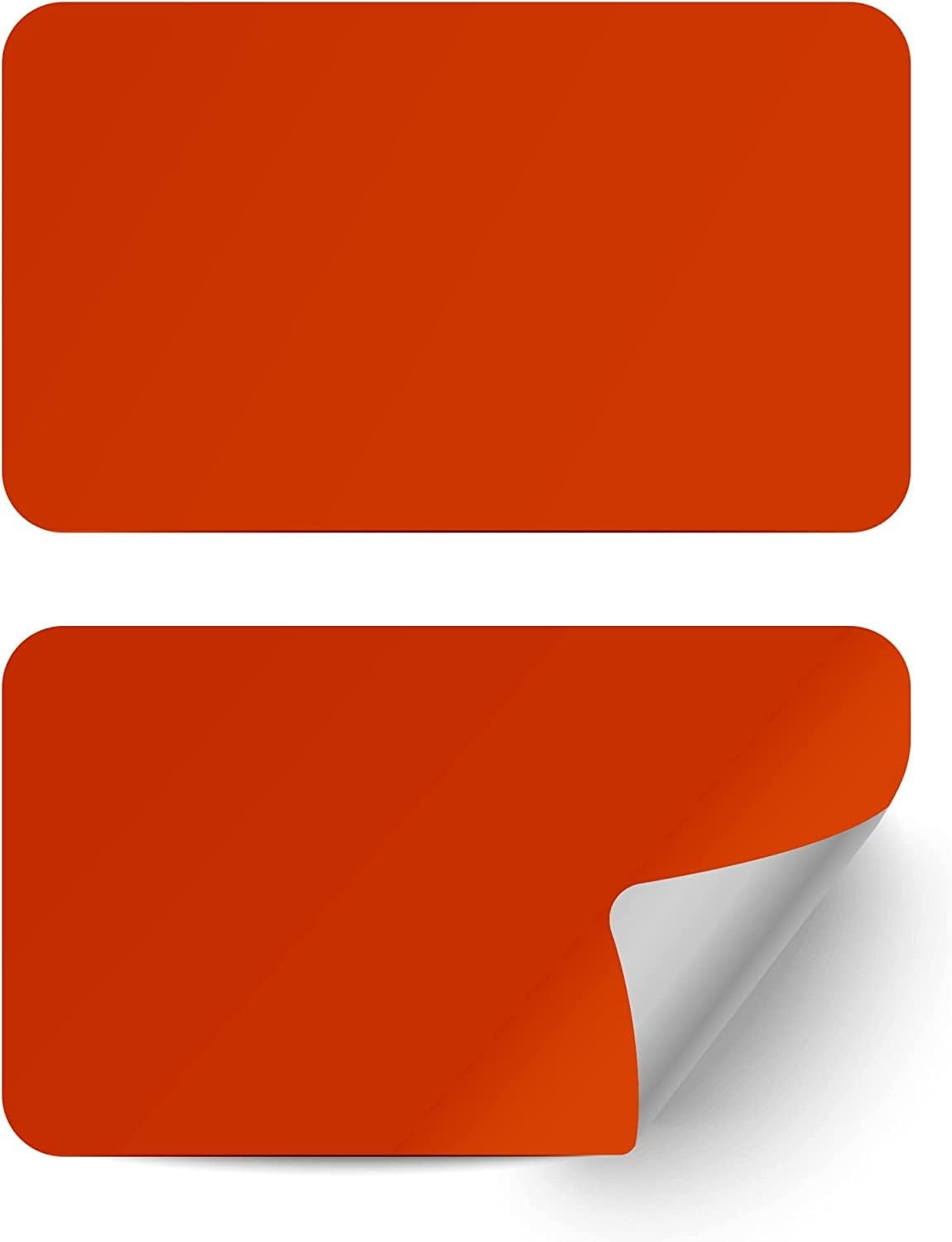 Royal Green Neon Labels 3x2 inch Rectangle Fluorescent Orange Sticker Roll (76mm x 51mm) - 500 Pack