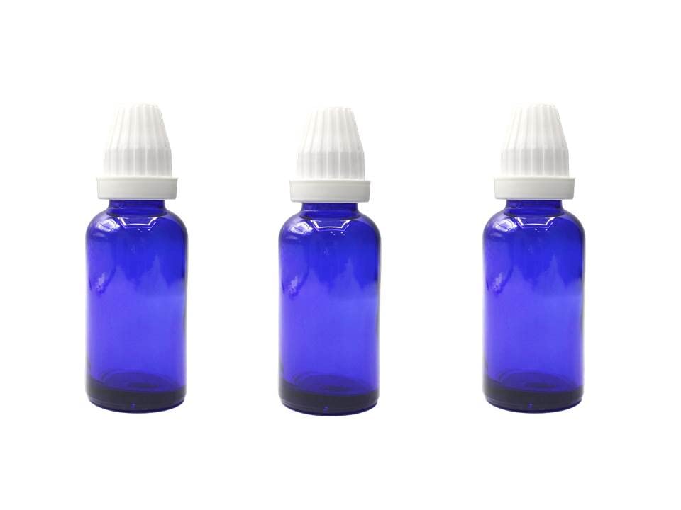 PHARCOS 30Ml Cobalt Blue Dropper Bottle With White Temple Cap And Inner Dropper Plug For Essential Oil | Perfumes | Aromatherepy Cosmetic -Pack Of 3.-image-43