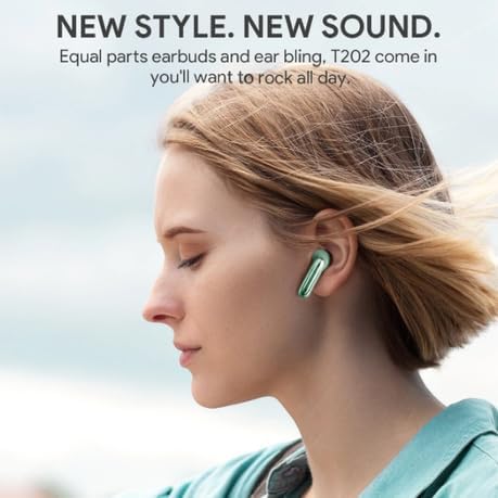 Person wearing JMMO T202 Earbuds