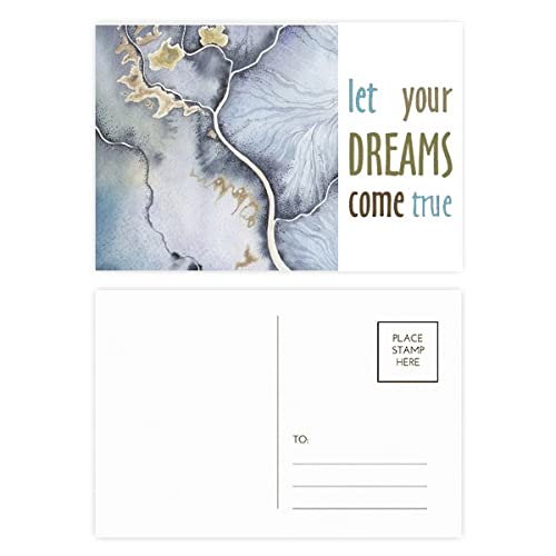 Cartes postales remerciement aquarelle lot de 20 design Dream Come True