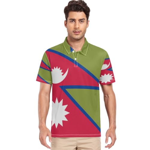 Polo de golf Népal homme GuoChe col séchage rapide taille S