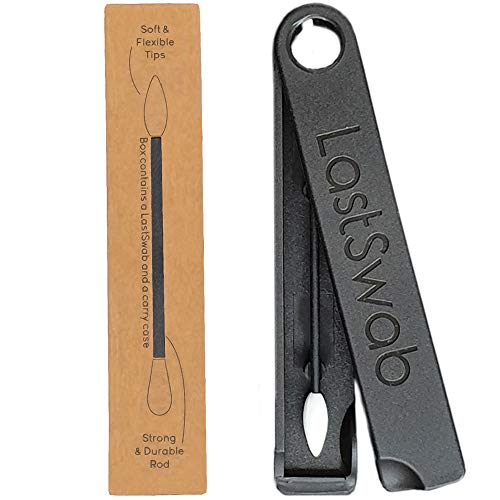 Preisvergleich Produktbild LastSwab Beauty Wiederverwendbares Wattestäbchen zum Entfernen von Make-up Pinguin Schwarz Umweltfreundlicher Ohrenreiniger Original Kickstarter-Produkt Nachhaltige Produkte und Zero Waste