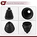 HEROFFIX 1 Set CV Joint Boot Kit for Honda CR-V 1999-2006 for Honda Accord 2003-2007 Outer Constant Velocity Joint Boot W/Clamps No.44018S9A000 Black Rubber