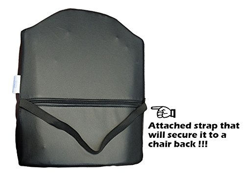 Iggee Big Jumbo Size S.leather Lumbar Support Back Cushion For All Purpose 15"X17" (Grey) #TOP3