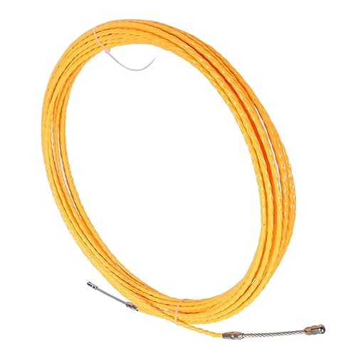 Outdoor Extension 3mm Fish Tape Cable Reel Puller Yellow Fiberglass Metal Wall Wire Conduit Electrical Wire Conduit Tool for Telecom Wall Solar sheathed(Color:20Meter)