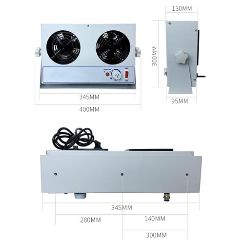 Ventilador Ionizador Antiestático de Escritorio Doble Cabezal miniatura 4