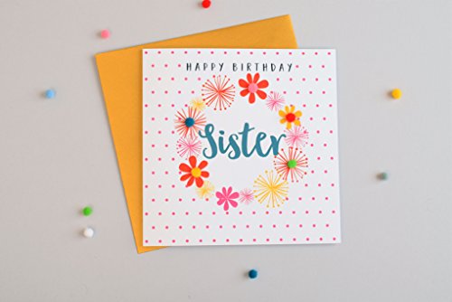 Pom pom Happy Birthday, Sister biglietto d'