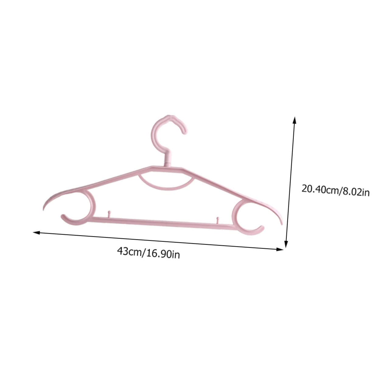 Cabilock Environmental-Friendly 5pcs Plastic Clothes Hanger Non-Slip and Windproof Multipurpose for Clothes Hangers