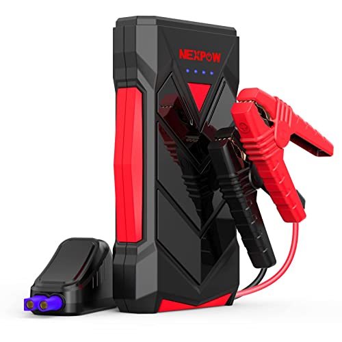 NEXPOW Portable Jump Starter, 12V Car Battery Jump Starter Power Pack with USB Quick Charge (Up to...