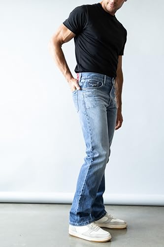 Kimes Ranch Men's James Casual Western Cowboy Mid-Low Rise Straight Fit & Straight Boot Leg Mid Wash Denim Jeans3