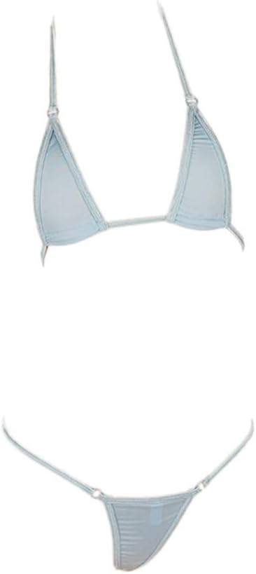 Women's Extreme Sexy Hot Silk Micro Bikinis Set Mini Thong Swimwear