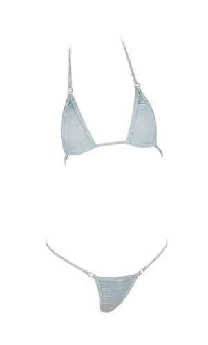 Micro Bikini & Mini Thong - Light Blue