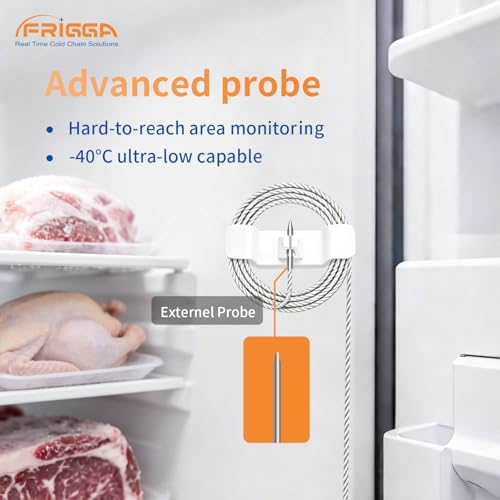 Image of Frigga M2E 2Pack Reusable Temperature Data Logger with External Probe Digital Temperature Recorder USB 14400 Points High Accuracy PDF CSV Report