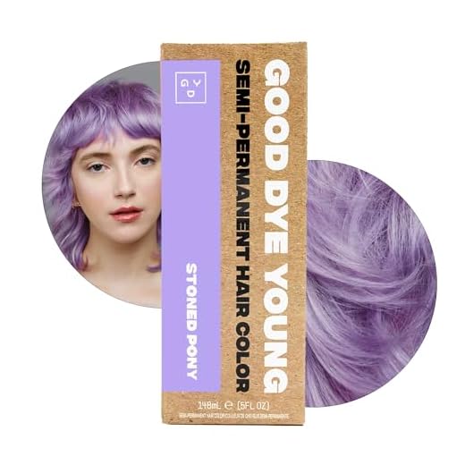Good Dye Young Semi-Permanent Hair Color, Vegan and Cruelty-Free Purple Hair Dye, Last up to 24 Washes, Non-Damaging Conditioning Hair Color (5FL OZ, Stoned Pony)