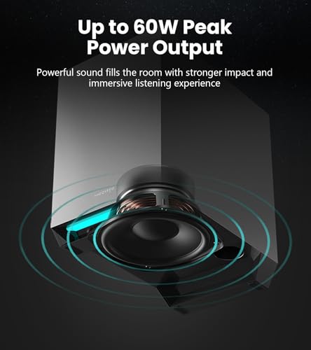 Image of Edifier G1500 MAX 2.1 Gaming Speakers - 60W Peak Power with 4 inch Subwoofer & 2.5 inch Satellite Speakers, Bluetooth 5.3 & Multi-Wired Connections, 10 RGB Light Effects, 3 Sound Modes for PC /PS5 /Xbox /Phone