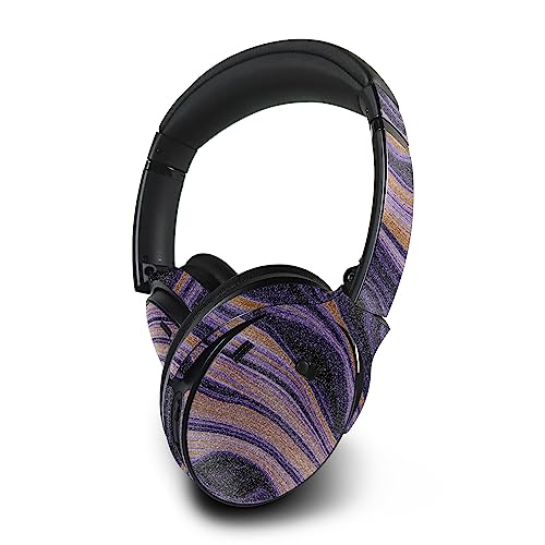 Image of MightySkins Glossy Glitter Skin Compatible with Bose QuietComfort 45 Headphones Purple Jewel | Protective, Durable High-Gloss Glitter Finish | Easy to Apply | Made in The USA
