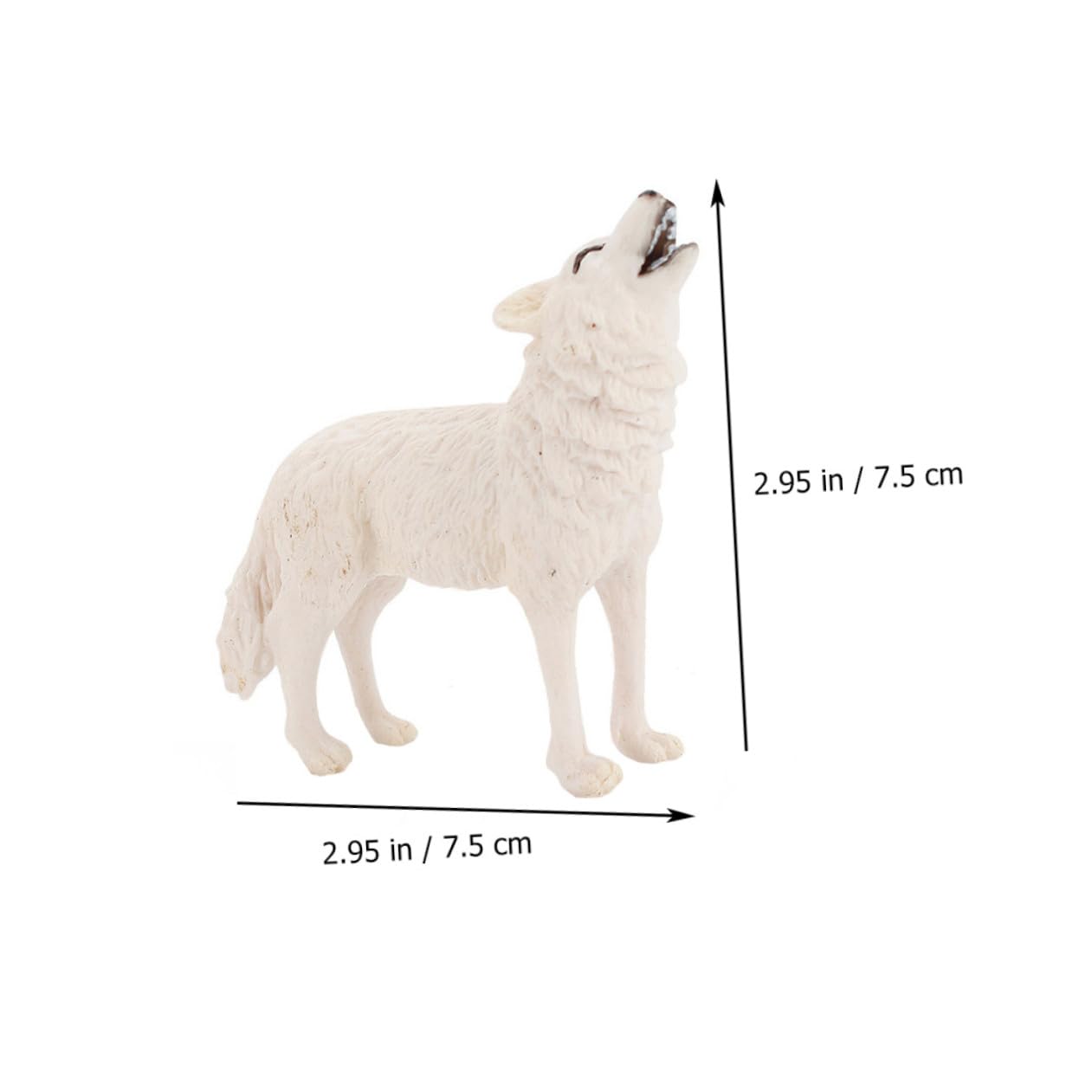 Abaodam Set di 7 Giocattoli Educativi di Animali Selvatici a Forma di Lupo in Pvc Resistente Finitura Delicata, per Decorazioni Domestiche e Giochi per Bambini