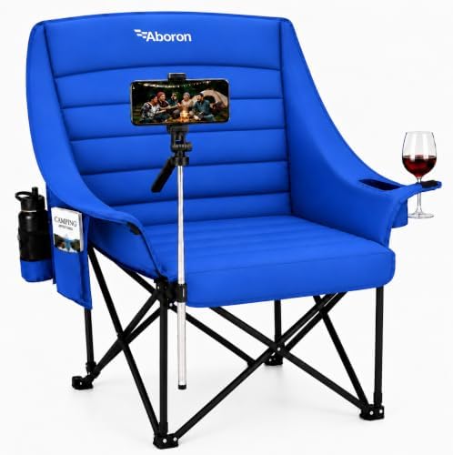 Camping Chairs for Adults, Oversized Heavy Duty Camp Chair, 600 l...
