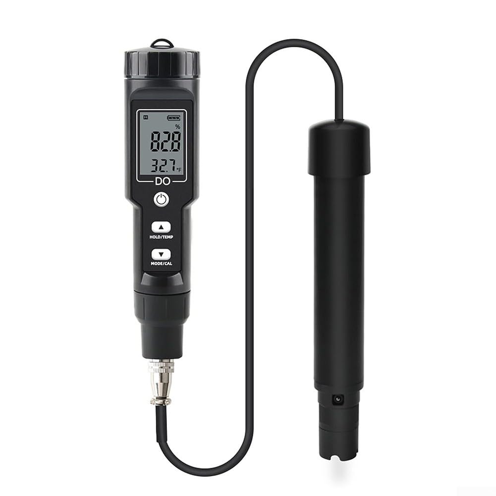 Misuratore di ossigeno disciolto con compensazione automatica della temperatura, design robusto per test accurati dell'acqua in piscine, acquari, acqua potabile e birra fatta in casa