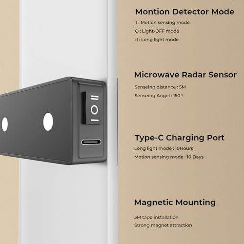 Image of LED Wall Sconces | Wall Lights with 2000mAh Battery Operated,Rechargeable,Sensing Mode and Constant Light Mode,Acrylic Wall Sconce,Warm White,3000K,Cordless Wall Light (1Pcs), (CW2R)