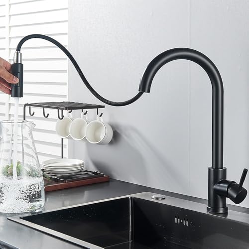 Robinet tactile de cuisine extractible avec double mode d'eau intelligent