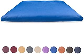 Lotuscrafts Meditation Mat Zabuton Deluxe - Extra Thick and Soft - Meditation Cushion Underlayer - Washable Cover Organic Cotton - Zabuton Mat for Meditation - GOTS Certified