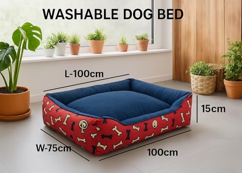 Image of Premium Orthopedic Dog Bed - Medium Size, Washable Cover & Anti-Skid Base - Plush Pet Sofa for Dogs & Cats