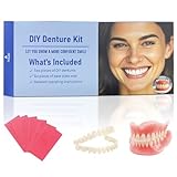 DIY Denture Kit: Complete Set of Upper and Lower Fake Teeth for Your Home Smile Makeover-L02