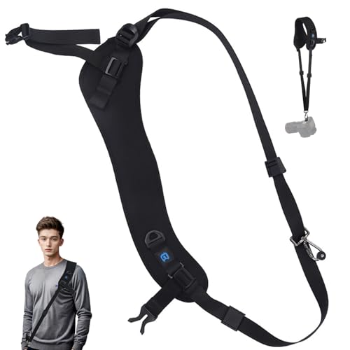 Yesmoyhe Sangle pour Appareil Photo, Réglable Courroie Appareil Photo de Nylon, Laniere Bandouliere Appareil Photo, avec Attache de Sécurité et Vis, pour...