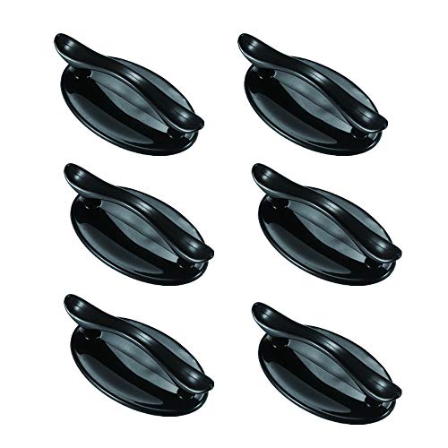 Tirador Puerta Adhesivo, 6 Piezas Pomos Autoadhesivos Manija, Pomos Autoadhesivos, Tiradores Adhesivos, Manija Autoadhesivo, para Puertas y Ventanas, Armarios, Cajones, Armarios (Negro)