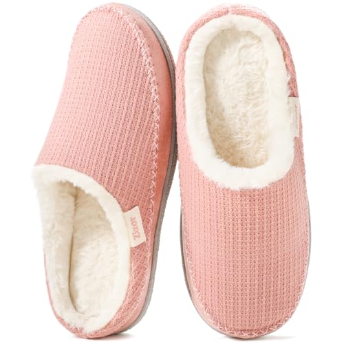 Zizor Women's Moselle Fuzzy Moccasin House Slippers Memory Foam Indoor