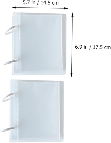 Miniatura 5 de BESPORTBLE 2pcs Interstitial Album Photo Album Frosted Textured Picture Collector Blank Scrapbook Wedding The White Album Frosted Photo Book