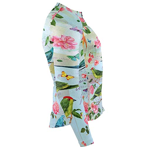 SLHFPX Butterfly Bird Flower Mens Cycling Jersey Coat Full Sleeve Outdoor Cycle Skinsuits Outfit