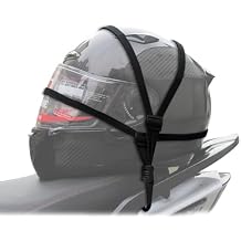 Motorcycles Mesh Helmet Rope, Rope Motorcycle Strength Retractable Helmet Luggage Elastic Rope Strap with 2 Hooks63cm/24.8"