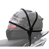 Motorcycles Mesh Helmet Rope, Rope Motorcycle Strength Retractable Helmet Luggage Elastic Rope Strap with 2 Hooks(63cm/24.8')