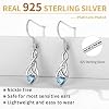 ChicSilver Sparkling Heart Birthstone 925 Sterling Silver Celtic Knot Dangle Hook Earrings (with Gift Box)