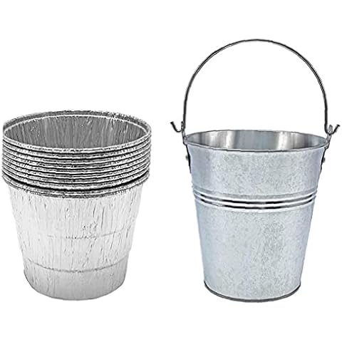 Barbecue Grease Bucket BBQ Drip Grill Bucket with 10-Pack one use Foil Liners Kit for Party Barbecue Accessories Cover