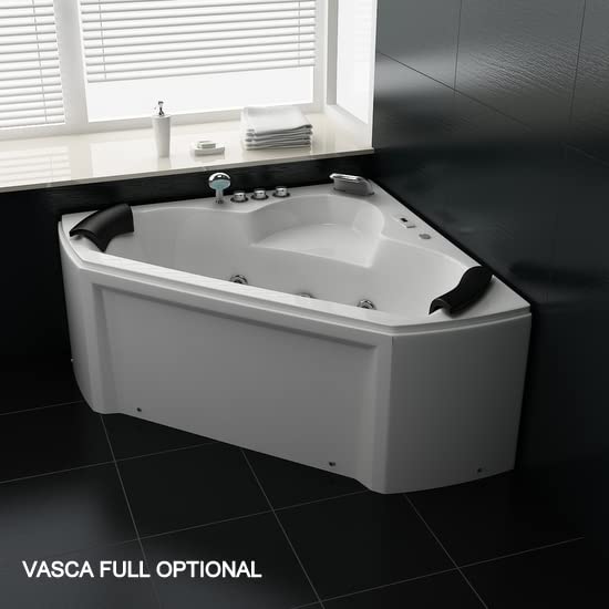 Bagno Italia Vasca idromassaggio 135x135 cm 24 getti Full Optional con riscaldatore cromoterapia I
