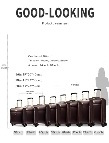Travel Suitcase Set,Luggage Case Suitcase Professional Travel Trolley Case Set Boarding Box,with Mobile Caster(Black 18in)3