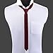 Branduce Men's Burgundy Ties Skinny Ties For Men Solid Pure Color 1.58