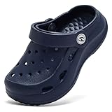WOUEOI Toddler Garden Shoes Boys Girls Cartoon Slides Sandals Kids Clogs (A-Dark Blue, 7 Toddler)