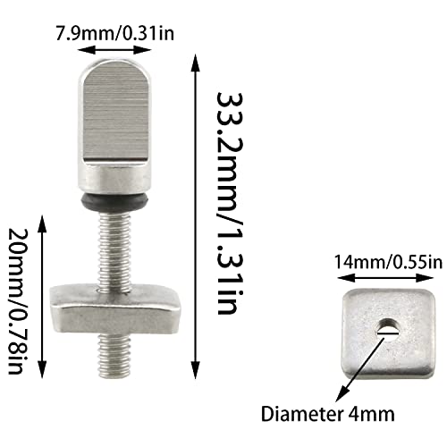 Dgzzi Surfboard Fins Thumb Screw And Plate 3Pcs M4X19Mm No Tool Stainless Steel Fin Screw For Longboard And Sup Surfing Accessories #TOP1