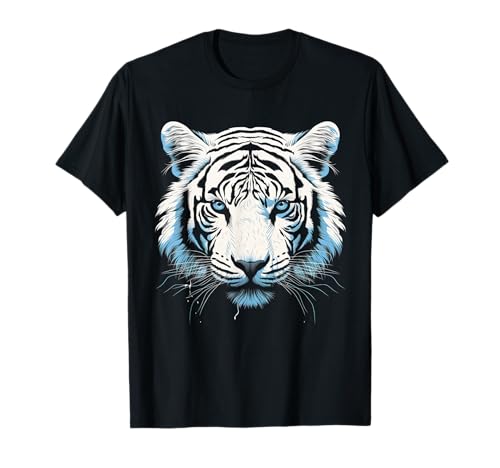 White Tiger Blue Eyes Wild Cat Animal T-Shirt