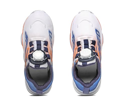 Image of Kids Auto lace-up Shoes with Rotary Dial Lock | Stylish Dual Color Tone| Sturdy Design, Cushioned Insole, Slip Resistant