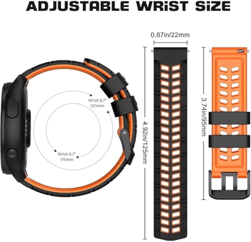 Image of Zitel Band Compatible with Huawei Watch GT 6 Pro /GT 6 46mm, GT 5 / GT 5 Pro 46mm, GT 4 46 mm, GT 3 / GT 3 Pro, GT /GT 2, GT 2 Pro /GT 2e, Watch 4 /4 Pro, 3 /3 Pro - 22mm Sports Straps