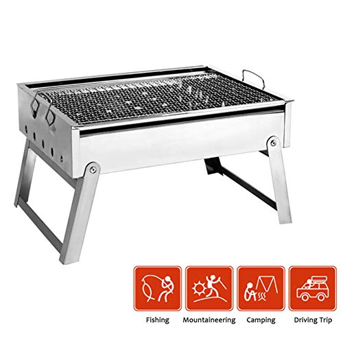 Camping Holzkohlegrill, Tragbarer Grill Grill Klappbarer Grill Grill Edelstahl Holzkohle Grill Grill Kochen Im Freien Camping Picknicks