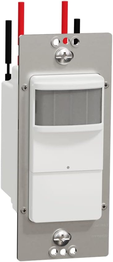 Square D by Schneider Electric Square D X Series PIR Motion Occupancy/Vacancy Sensor Light Switch, 10 Amp, Matte White (SQR73101WH)